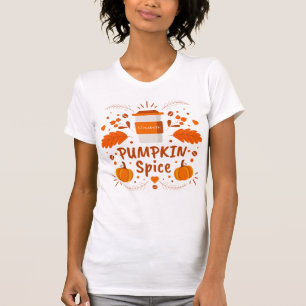 Pumpkin Spice-kaffe, höst löv T Shirt