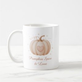 Pumpkin Spice & Kärlek Cute Pastel Pumpkin Hallowe Kaffemugg