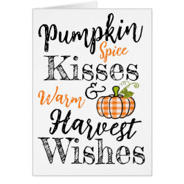 Pumpkin Spice Kisses Card Hälsningskort