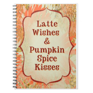 Pumpkin Spice Kisses - Hösthälsningskort Anteckningsbok