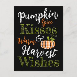 Pumpkin Spice Kisses Vykort