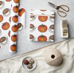 Pumpkin Spice Kopp of Coffee Latte Autumn Fall Presentpapper