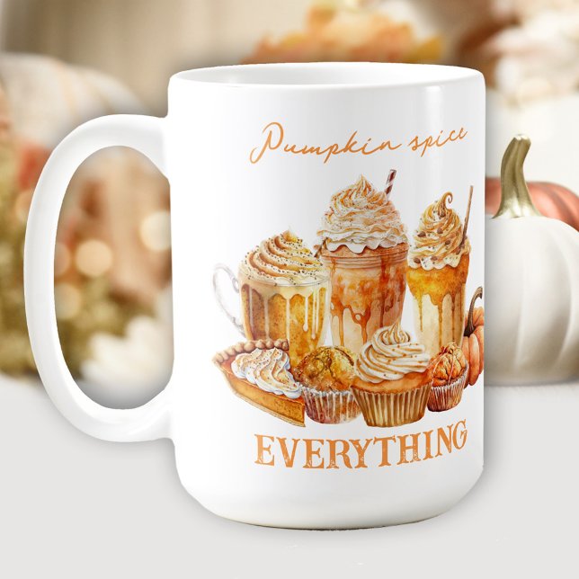 Pumpkin Spice Large Coffee Mugg Text Namn (Pumpkin Spice Large Coffee Mug Text Name)