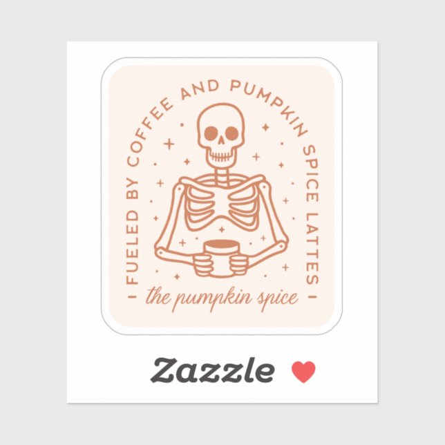 Pumpkin spice latte älskare klistermärken (Ark)