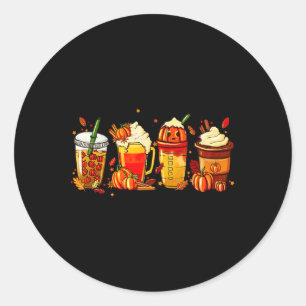 Pumpkin Spice Latte Autumn Fall Thanksgiving Hallo Runt Klistermärke