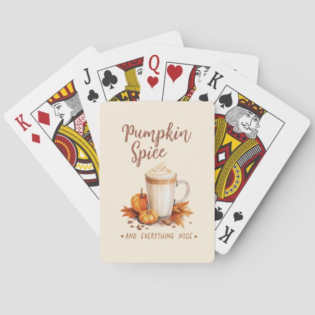 Pumpkin Spice - Latte & Autumn Foliage Casinokort (Baksidan)