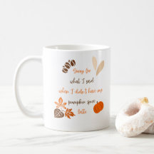 Pumpkin Spice Latte Autumn Funny Quote Cute Gift