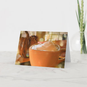 Pumpkin Spice Latte Birthday-kort Kort