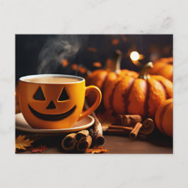 Pumpkin Spice Latte Coffee Vykort