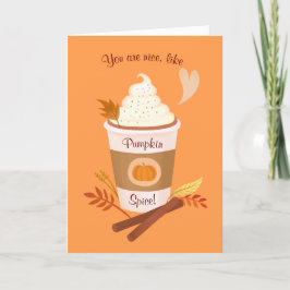 Pumpkin Spice Latte Fall Birthday-kort Kort