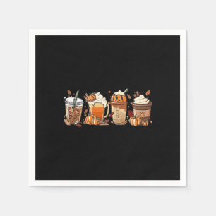 Pumpkin Spice Latte Fall Coffee, Autumn Thanksgivi Pappersservett