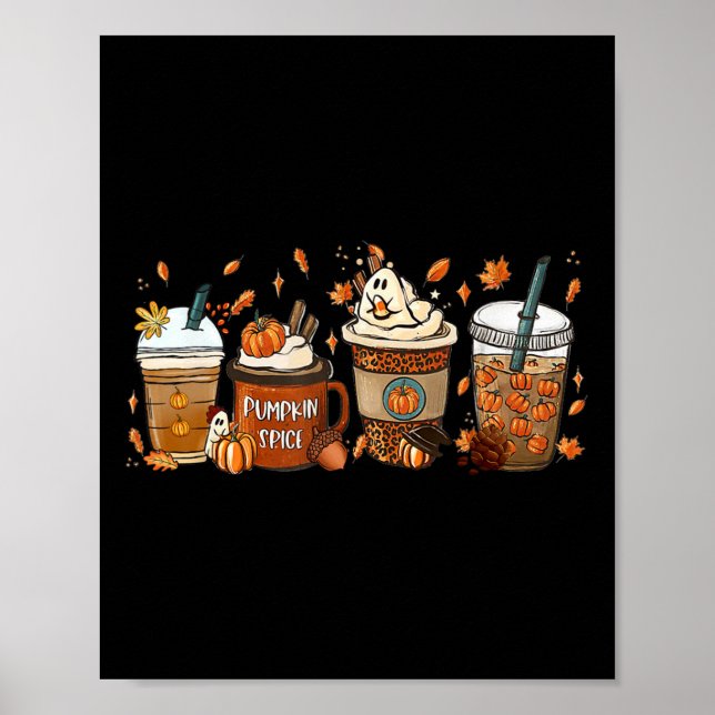 Pumpkin Spice Latte Fall Coffee Pumpkin Spice Than Poster (Framsidan)