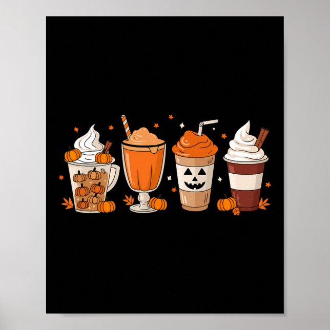 Pumpkin Spice Latte Fall Coffee Pumpkin Spice Than Poster (Framsidan)