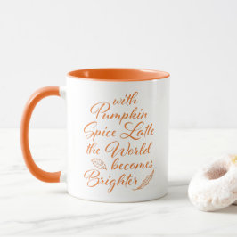 Pumpkin Spice Latte Fall Orange White Mugg