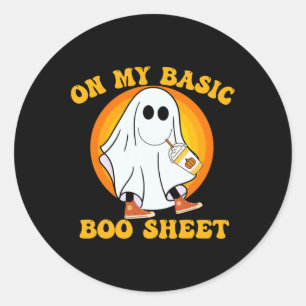 Pumpkin Spice Latte Fall Vibe Halloween Roligt Bas Runt Klistermärke
