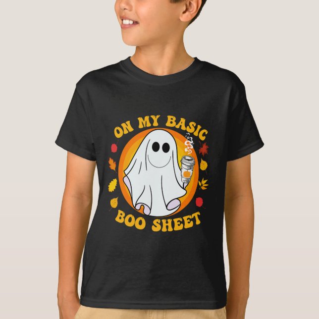 Pumpkin Spice Latte Fall Vibe Halloween Roligt Bas T Shirt (Framsida)