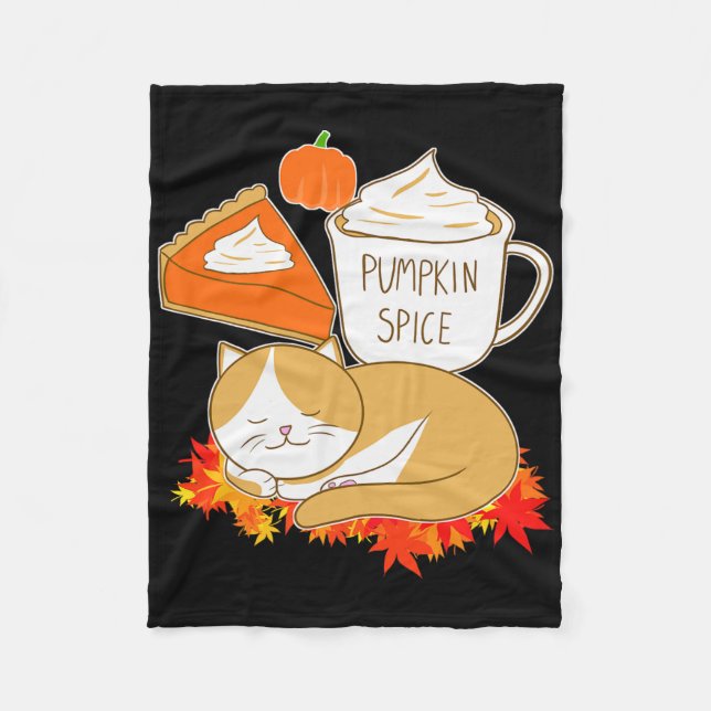 Pumpkin Spice Latte Fleecefilt (Framsidan)