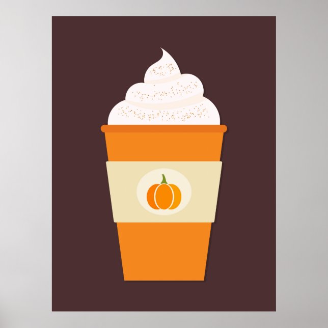 Pumpkin spice latte kaffe poster (Framsidan)