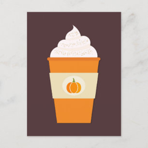 Pumpkin spice latte kaffe vykort