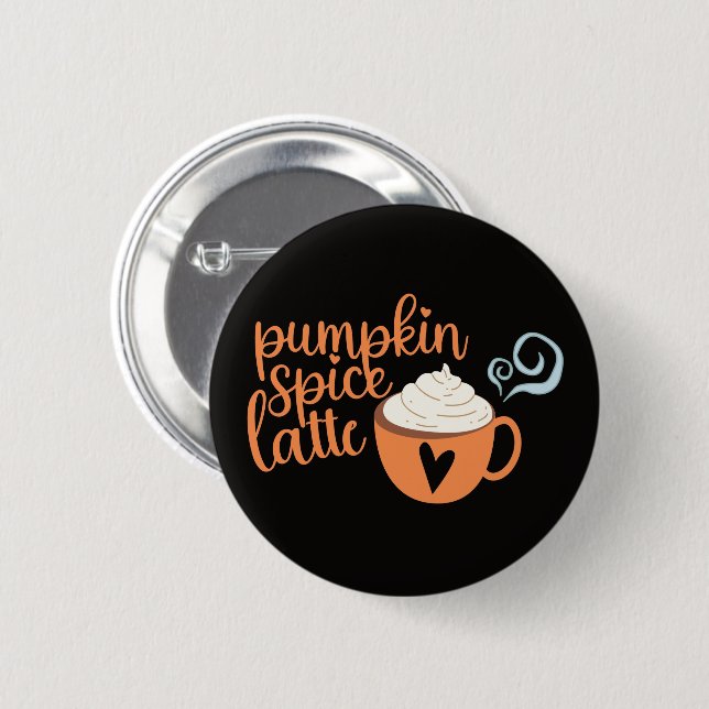 Pumpkin Spice Latte Knapp (Framsida & baksida)