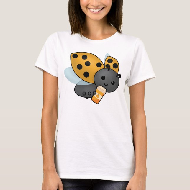 Pumpkin Spice Latte Ladybug T Shirt (Framsida)