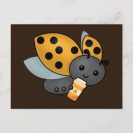 Pumpkin Spice Latte Ladybug T-Shirt Vykort