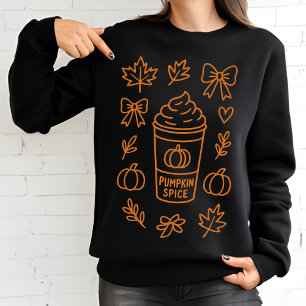 Pumpkin Spice Latte Mysigt Fall-Thanksgiving T Shirt