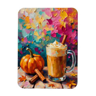 Pumpkin Spice Latte på en färglös bakgrund Magnet