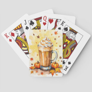 Pumpkin Spice Latte på hösten Casinokort