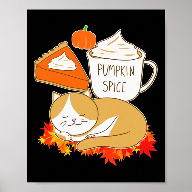 Pumpkin Spice Latte Poster (Framsidan)