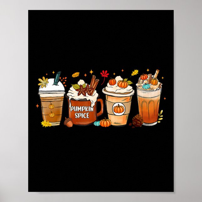 Pumpkin Spice Latte Poster (Framsidan)