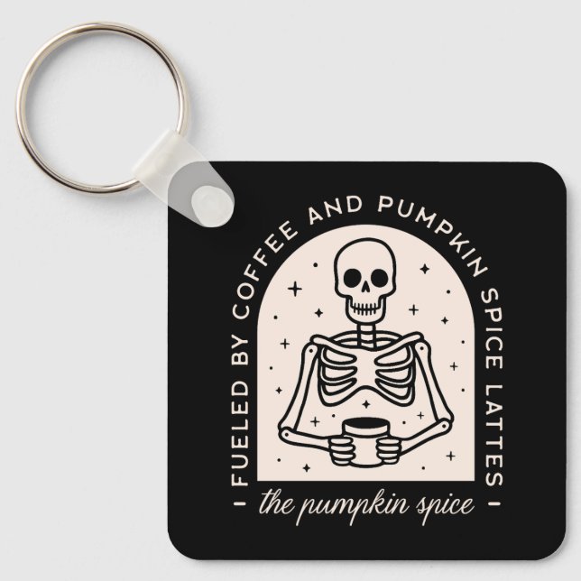 Pumpkin spice latte roliga citat från häxkonst nyckelring (Framsida)