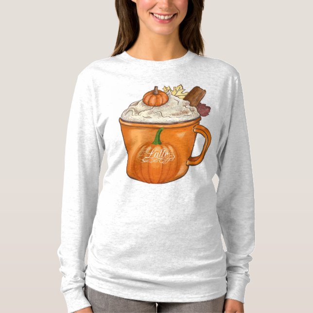 Pumpkin Spice Latte T Shirt (Framsida)