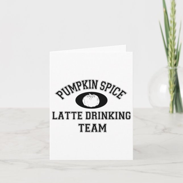 Pumpkin Spice Latte Team - Psl Älskare Fall Kort (Framsida)
