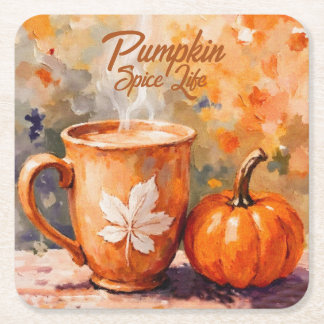 Pumpkin Spice Life Underlägg Papper Kvadrat