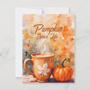 Pumpkin Spice Life Vykort