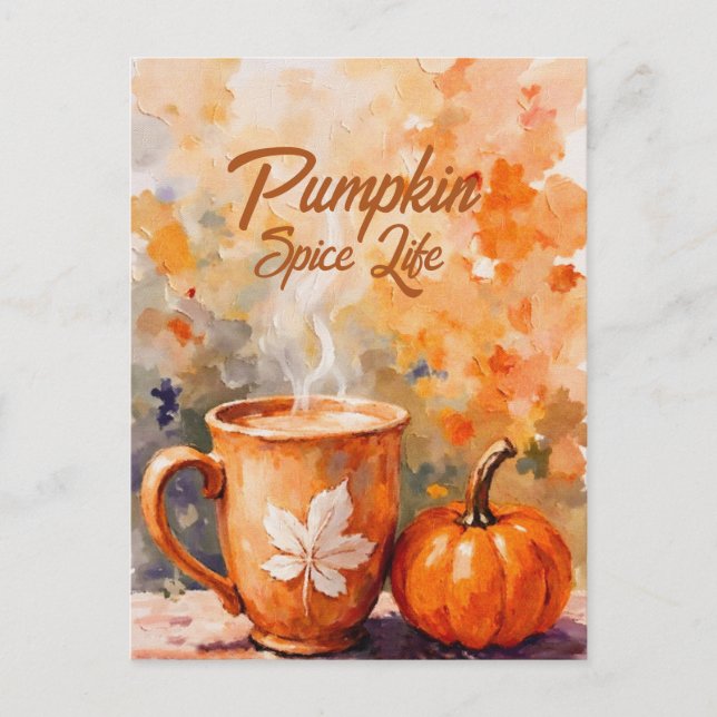 Pumpkin Spice Life Vykort (Framsida)