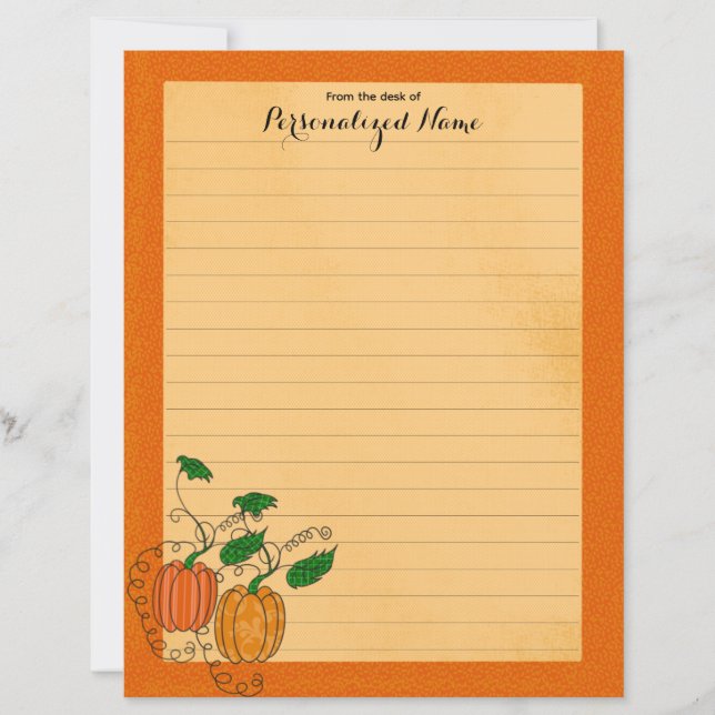 Pumpkin Spice - Linjerad Pappra Lakan (Framsida)