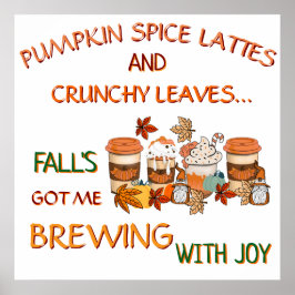 Pumpkin Spice & Löv Fall Poster