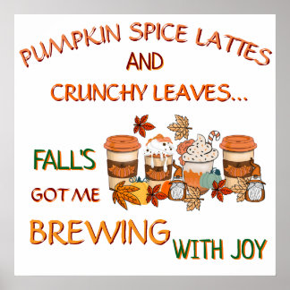 Pumpkin Spice & Löv Fall Poster