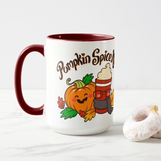 Pumpkin Spice Me! kaffe mugg 15 oz rött  (Med munk)