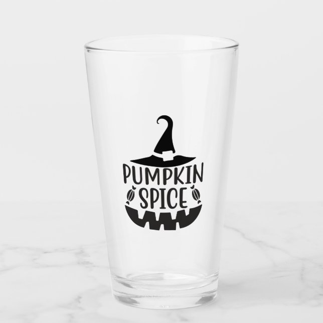 Pumpkin Spice med Jack-O-Lantern Witch Glaskopp (Framsida)