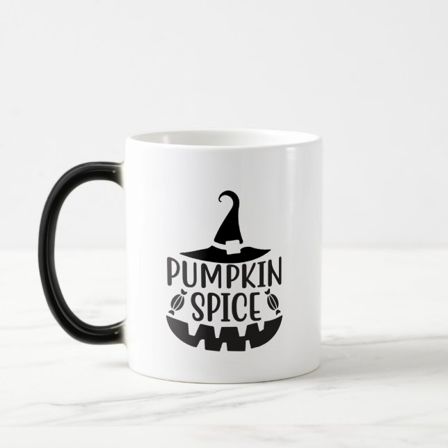 Pumpkin Spice med Jack-O-Lantern Witch Magisk Mugg (Vänster)