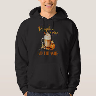 Pumpkin Spice & Moonlit Nights, söt höstskorpa Hoodie