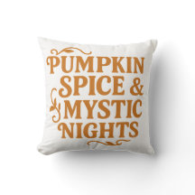 Pumpkin Spice & Mystic Nights Pumpkin Fall Pillow