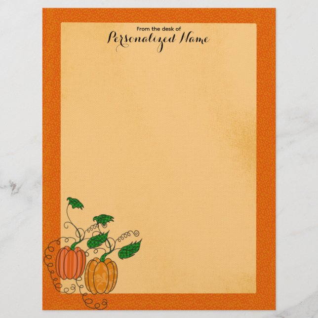 Pumpkin Spice - Obestruket Letterhead Brevhuvud (Framsida)