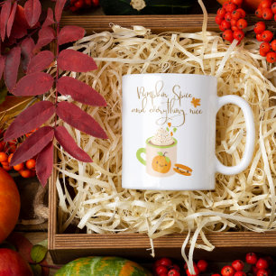 Pumpkin Spice och All Nice Coffee Latte Kaffemugg
