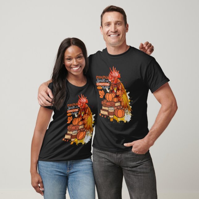 Pumpkin Spice och All Nice Fall Chicken Vib T Shirt (Unisex)