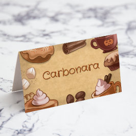 Pumpkin Spice och All Nice Food Label Kort