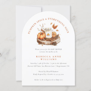 Pumpkin Spice och Allt Fall Baby Shower Inbjudningar